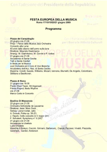 Programma definitivo - Festa Europea della Musica