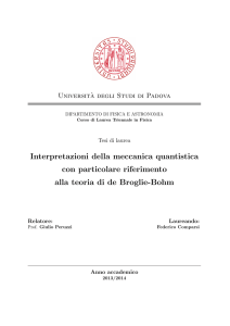 Interpretazioni della meccanica quantistica con particolare