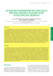 analisi dei polimorfismi del gene della proteina prionica