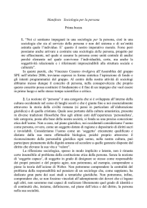 Manifesto SPe - Sociologia per la persona