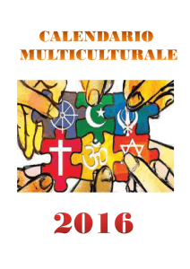 calendario multiculturale 2016