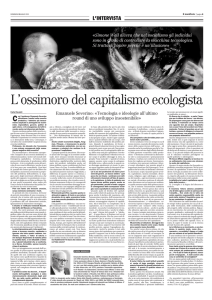 L`ossimoro del capitalismo ecologista