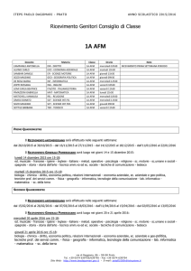 Vai al calendario ricevimenti