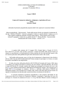 La conclusioni della Corte di giustizia Ue