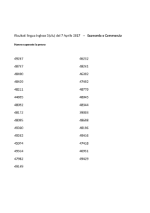 Risultati lingua inglese 5(cfu) del 7 Aprile 2017 -