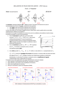 Funzionamento del transistor