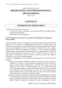 MODELLISTICA ELETTROMAGNETICA DEI MATERIALI