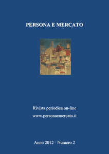 Persona e Mercato, numero 2/2012