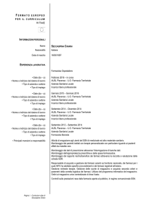 formato europeo per il curriculum vitae