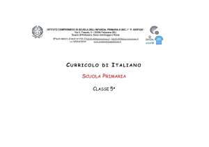 Curricolo italiano classe 5 - Istituto Comprensivo di Pedavena