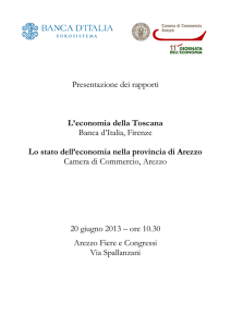 Presentazione dei rapporti L`economia della Toscana Banca d`Italia