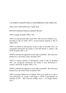 Testo del provvedimento - Autorità Garante della Concorrenza e del