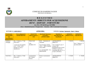 registro affidamenti diretti per acquisizione beni – servizi