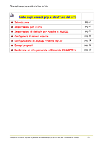 Note sugli esempi php e struttura del sito