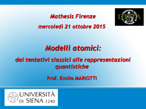 Modelli atomici - Mathesis Firenze