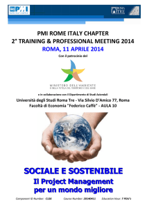 Sociale e Sostenibile - PMI Central Italy Chapter