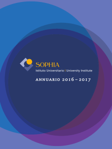 Annuario 2016-2017 - Sophia University Institute