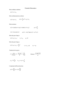 Tutte le formule per il corso di meccanica con i valori