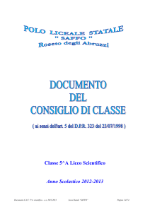 documento CdC 5^A scientifico 2013