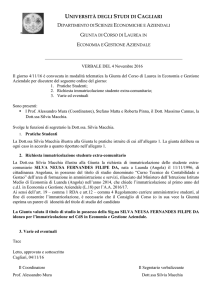 Verbale Giunta Economia Gestione Aziendale 4 novembre