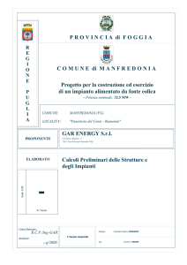 C O M U N E  di M A N F R E D O N I A Progetto per la costruzione
