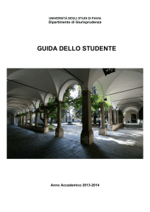 Guida dello Studente 2013-2014 - Dipartimento di Giurisprudenza