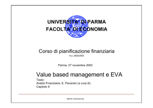 Costo del Capitale - Università degli Studi di Parma