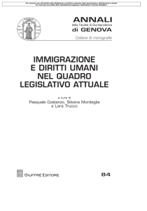 Immigrazione e diritti umani nel quadro legislativo attuale