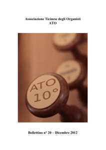 Associazione Ticinese degli Organisti ATO Bollettino n° 20