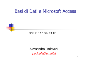 Basi di Dati e Microsoft Access