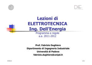 Lezioni di ELETTROTECNICA Ing. Dell`Energia - G