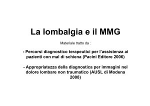 La lombalgia e il MMG