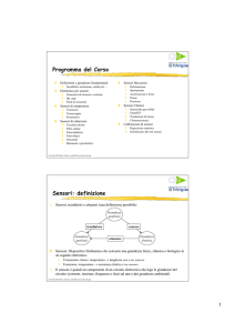 Programma del Corso Sensori: definizione