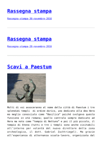 Rassegna stampa,Scavi a Paestum,Prova di greco con sensori