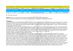 Fisica Sperimentale Proff. Marisa Gulino