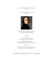 Liszt ultima versione - Istituto Musicale Vincenzo Bellini