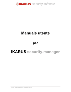IKARUS security.manager manuale utente