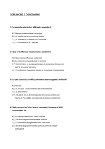 COMUNIONE E CONDOMINIO