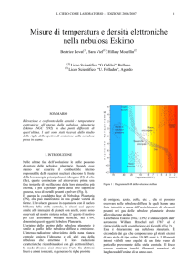 Misure di temperatura e densità elettroniche nella nebulosa Eskimo