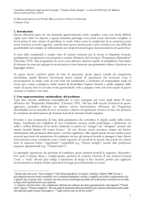 Il processamento in tempo reale delle frasi complesse