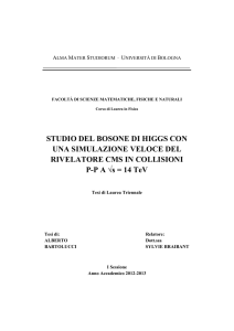 STUDIO DEL BOSONE DI HIGGS CON UNA SIMULAZIONE