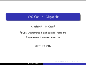 LWG Cap. 5: Oligopolio - Servizio di Hosting di Roma Tre