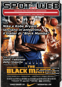 Nike e Kobe Bryant lanciano in anteprima il trailer di “Black Mamba”