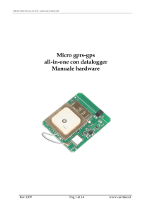 Micro gprs-gps all-in-one con datalogger Manuale