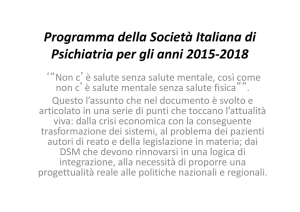 Programma della Società Italiana di Psichiatria 2015