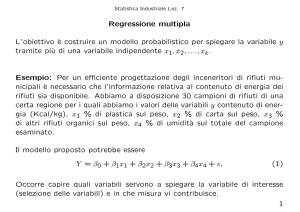 `e costruire un modello probabilistico per spiegare la variabile y