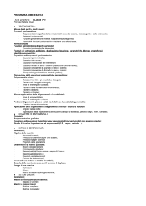 programma di matematica a