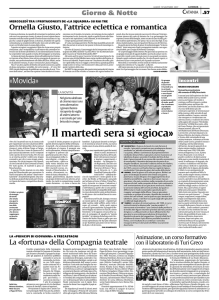 Leggi LA SICILIA 19 OTTOBRE 2007 – Il martedì