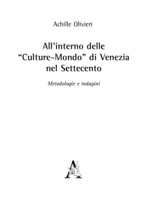 All`interno delle “Culture-Mondo” di Venezia nel