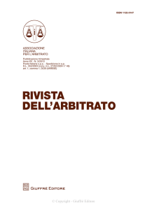 Rivista dell`arbitrato 3-2010 - Associazione Italiana per l`Arbitrato